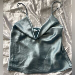 Impeccable Pig Light Blue Silk Top